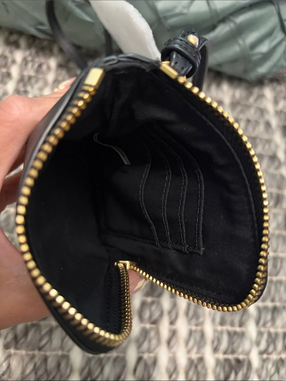Tory Burch Black Leather Crossbody with Gold Logo Medallion